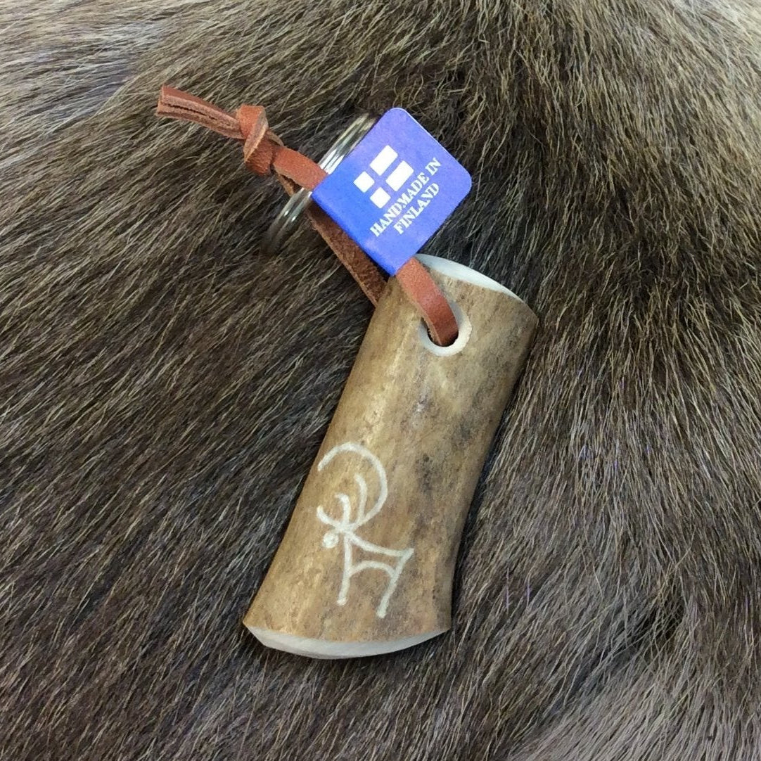Keychain of Reindeer horn