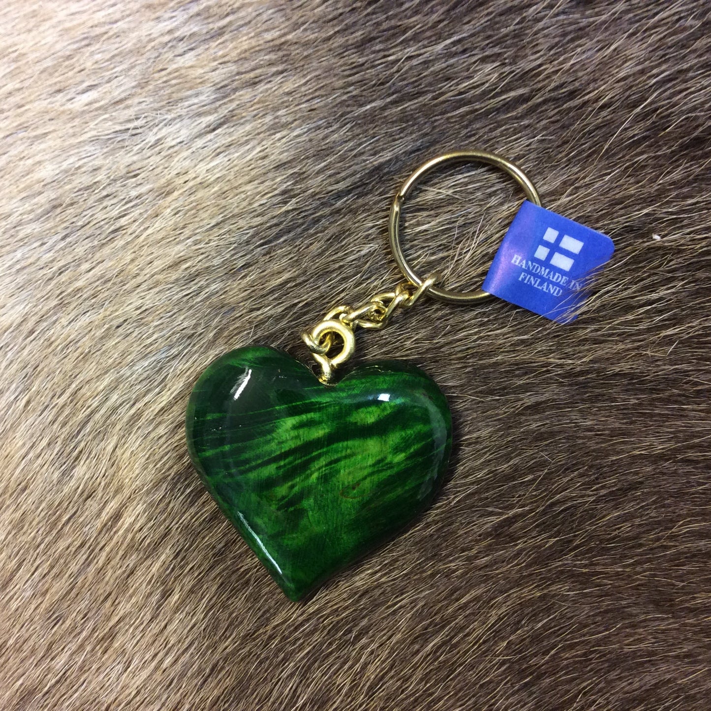 Heart green Keychain