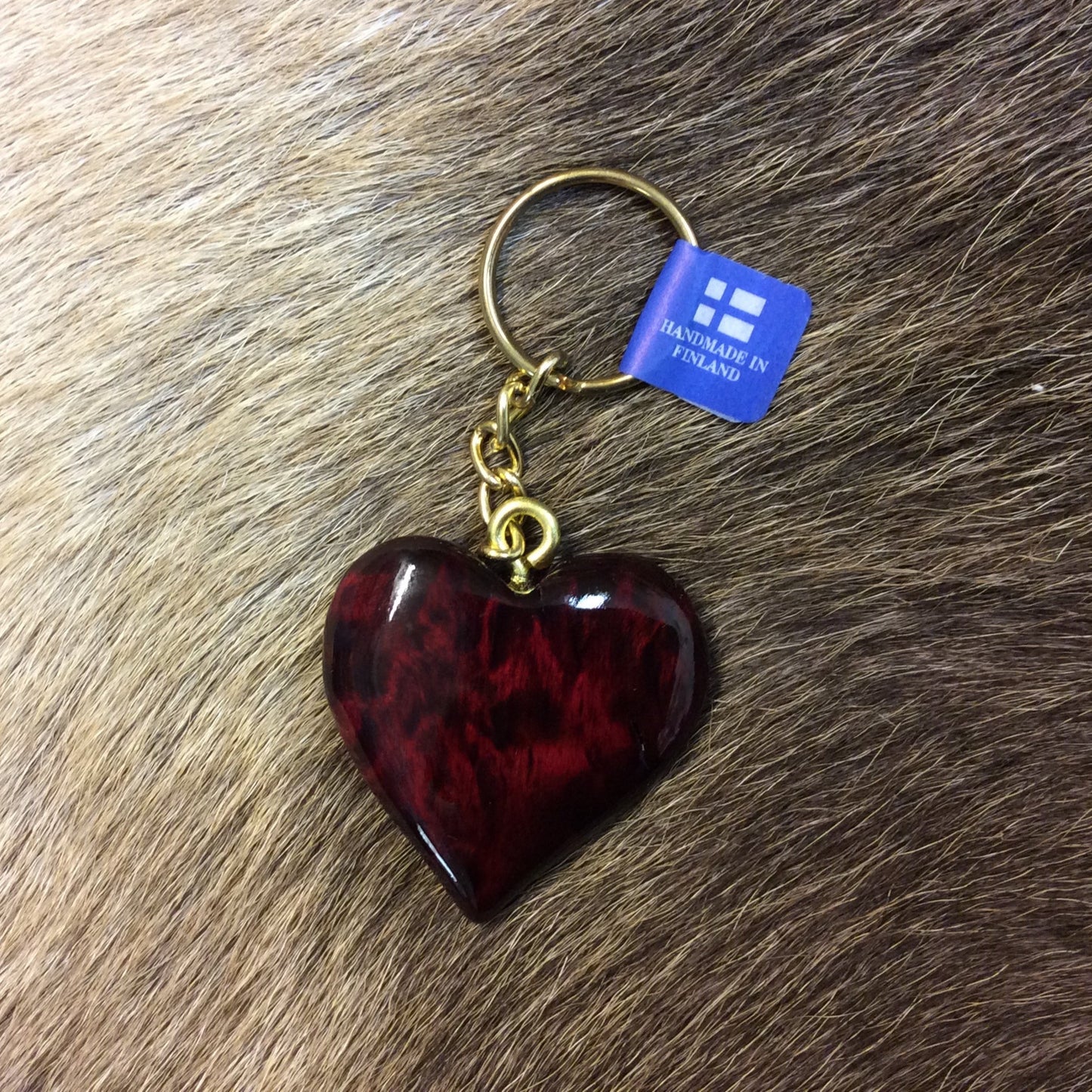 316 Sydän viininpunainen avaimenperä
