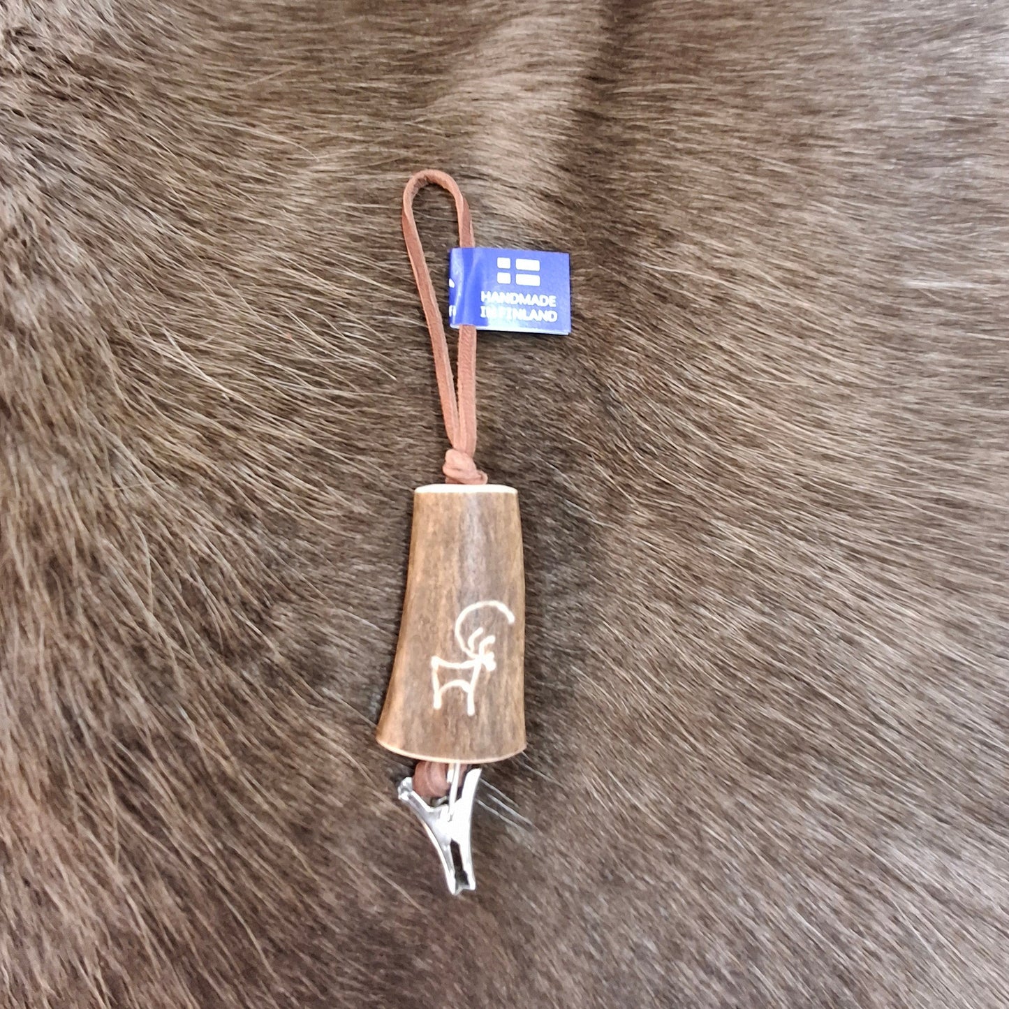 Keychain of Reindeer horn