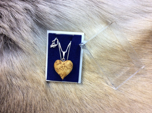 Necklace, Heart big visa birch