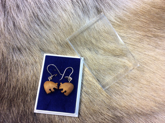 Earrings, Bear dark