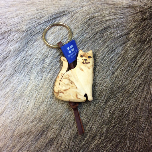 317 Kissa istuva avaimenperä