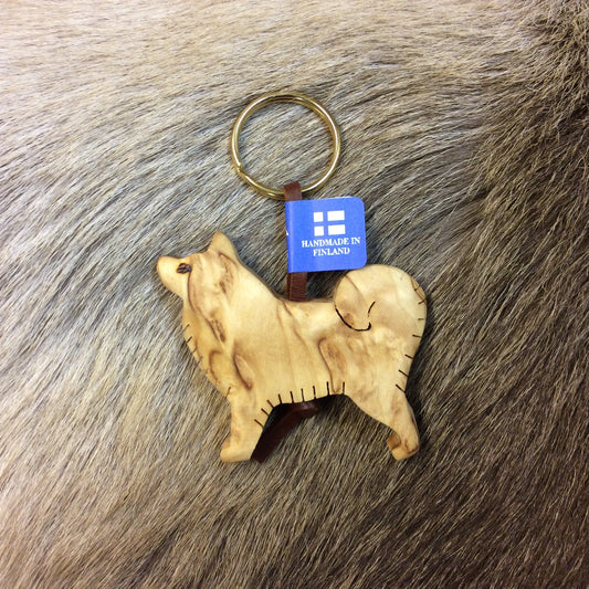Dog, Finnish Lapphund Keychain