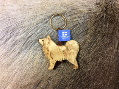 Dog, Finnish Lapphund Keychain