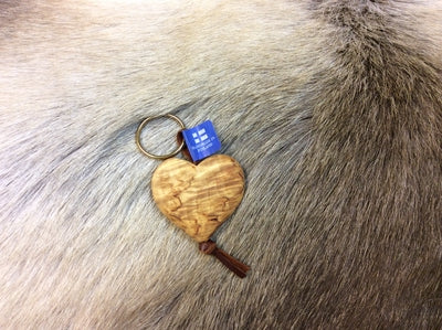 Heart visa birch Keychain