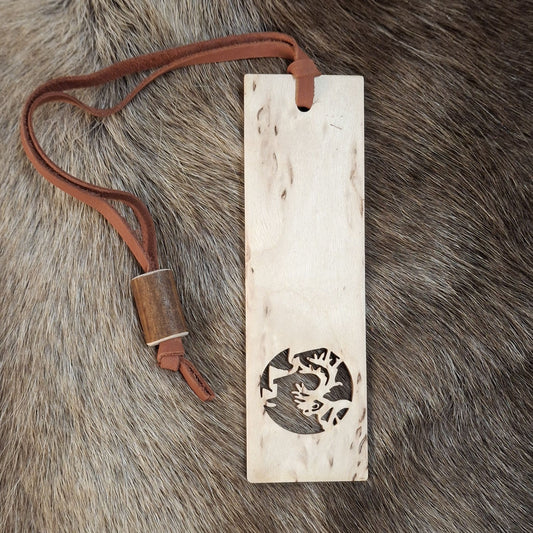 KM-332R Kirjanmerkki Poro ja revontulet